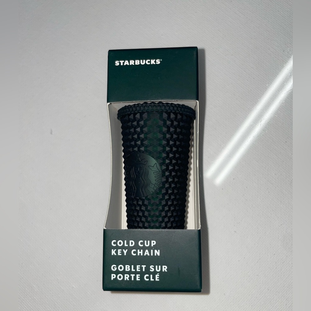 Starbucks Studded Matte Hunter Dark Green Tumbler Ornament Keychain